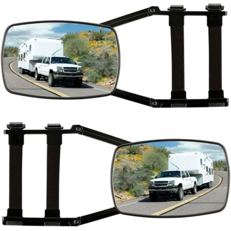 2x Rétroviseur universel pour camping-car – 190 x 120 mm – Pliable, Réglable, Articulé– Visibilité supplémentraire – pour Caravanes