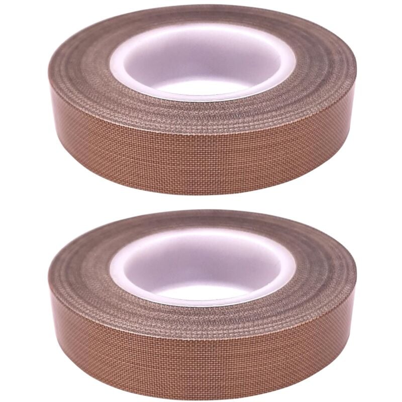 Cyclingcolors - 2x Ruban adhésif ptfe anti-adhérent haute température Bande Tissu de verre enduit Imprimante 3D Machine sous vide, marron 13mm x 10m