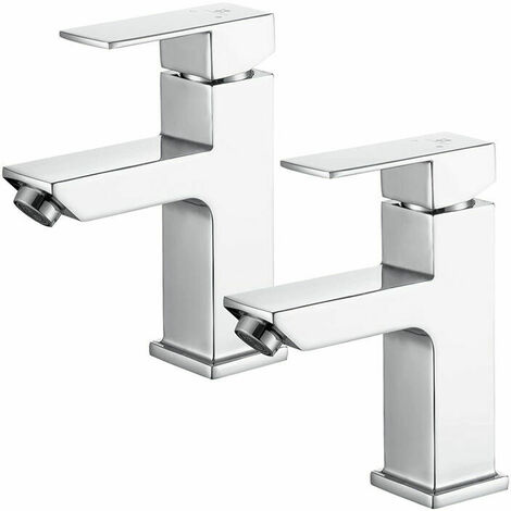 2x rubinetti bagno cromati rubinetti miscelatori lavabo a due vie rubinetti aeratori rimovibili per bagno stile moderno