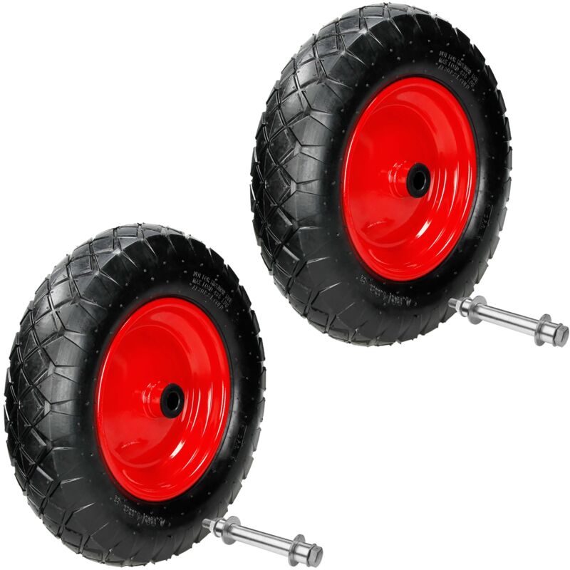 

2x Rueda de repuesto carretilla 4.80 /4.00-8 diámetro del neumático Ø 390mm