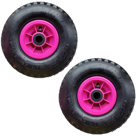 2x Sackkarrenrad 260x85 mm 3.00-4 Nabenlänge 75 mm Ersatzrad Bollerwagenrad 4 PR pink
