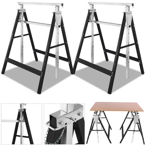 HENGDA 2X Scaffolding trestle Foldable Height adjustable Ceiling work Folding trestle