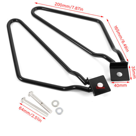 2x Schwarze Motorradsitzstützen für Harley-Davidson XL883/1200 und HD1450/1584