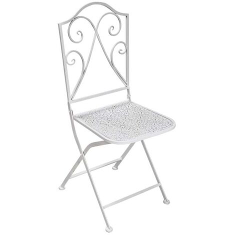 2x Sedia da giardino bianca pieghevole cm 40 x 93 h
