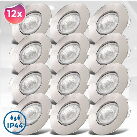 2x Set di 6 luci da incasso a LED Lampada da soffitto dimmerabile Spot da incasso orientabile 5W Riflettore