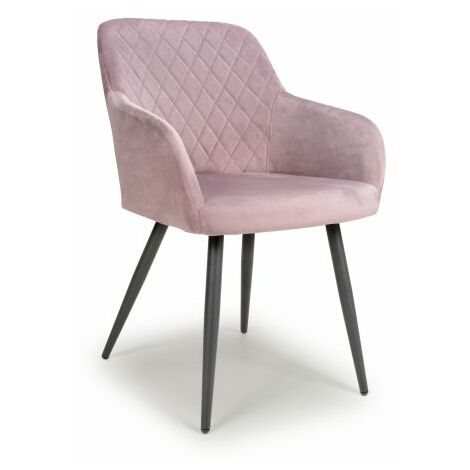 silla nórdica de terciopelo en color rosa - NORDK