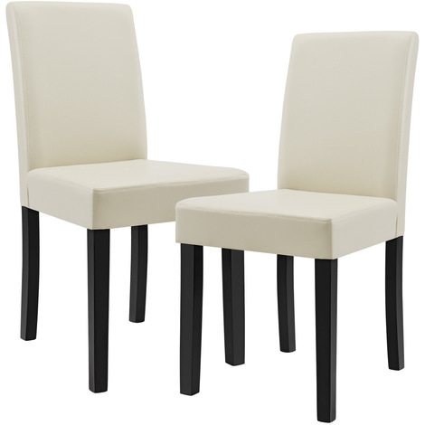 Pack 4 sillas tapizadas respaldo curvado color beige MABEL