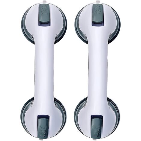 2x SOPORTE DE DUCHA DE BAÑO DE PARED CON VENTOSAS PASAMANOS PARA PERSONAS MAYORES