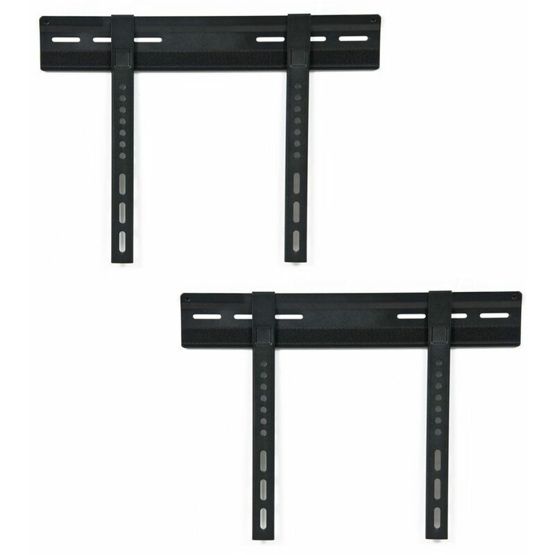 

2x Soporte de montaje en pared para TV LCD de plasma LED 23 - (58cm) - 37 - (94cm) negro plano