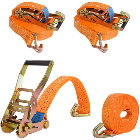 2x Spanngurt Ratschen Zurrgurt 8m 5000kg 5t 5to TÜV/GS ORANGE 2-tlg.