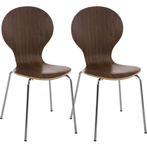 2x Stapelstuhl DIEGO ergonomisch walnuss