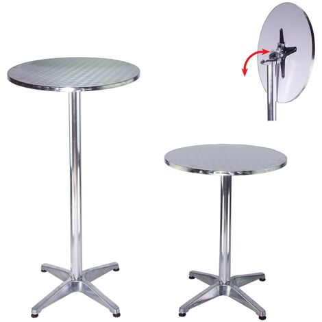 2x Stehtisch 2in1 Alu höhenverstellbar 70/115cm Ø60cm Bistrotisch Bartisch
