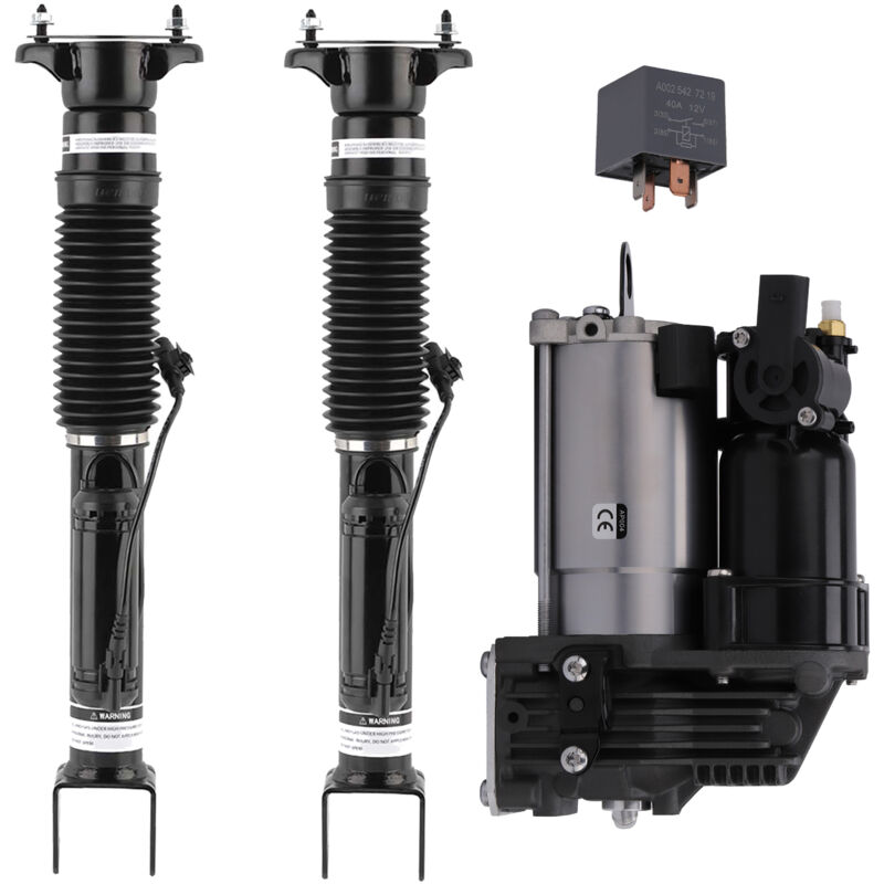 Image of 2X Stoßdämpfer Hinten + Luftfederung Kompressor for Mercedes ML GL W166 X166