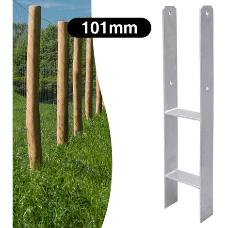 Hengda 2x Support de poteau Ancres en H Support de poteau Galvanisé à chaud Ancres de poteau Clôtures Stable
