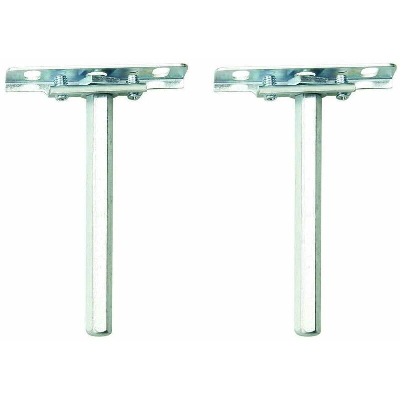 Cyclingcolors - 2x Support d'étagère réglable mural caché invisible flottant en t en acier argenté à visser Ajustable Métal Meuble Placard Décoration