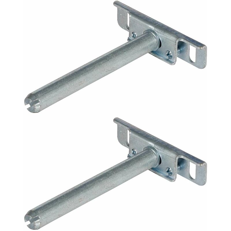 Cyclingcolors - 2x Support d'étagère réglable mural caché invisible flottant en t en acier zingué à visser Ajustable Métal Meuble Placard Décoration