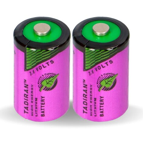 2x Tadiran Lithium 3,6V Batterie SL 750/S 1/2AA - Zelle 14250