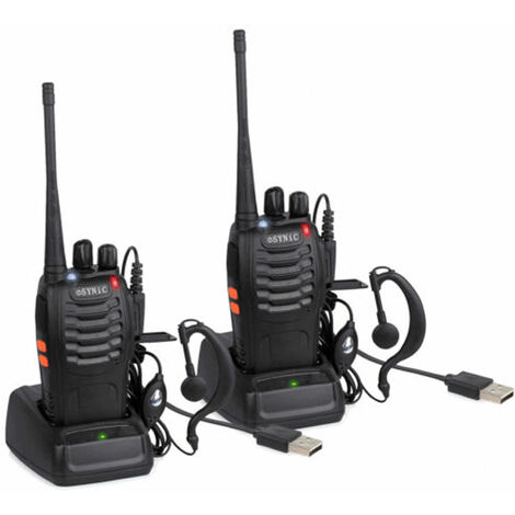 2X talkie-walkie SET radio bidirectionnelle Baofeng BF-888S portée de 5 km