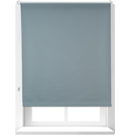 2x Tende a Rullo Oscurante, Tenda Termica, Catenella Laterale, senza Fori, HxL 100x160cm, Tessuto, Grigio