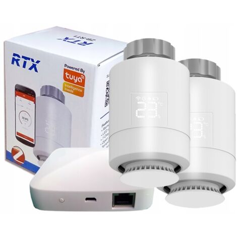 2x Testina termostato RTX + Gateway LAN ZigBee TUYA SET2