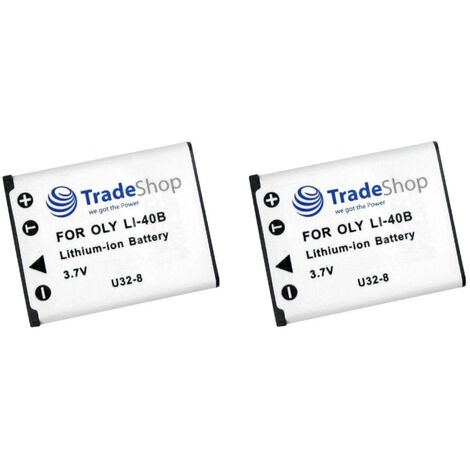 2x Trade-Shop Kamera Li-Ion Akku für ROLLEI Compactline 102 103 122 202 320 350 360 360TS 370 370TS 390 390SE CL103 CL-103 312 CL312 CL-312 320 CL320 CL-320 350 CL350 CL-350 360 TS 360TS CL360 TS