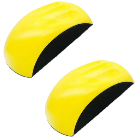 2x Trade-Shop Klett Schleifklotz / Schleifblock / Handschleifblock für 125mm Schleifscheiben Exzenterscheiben Schleifteller mit Klettverschluss
