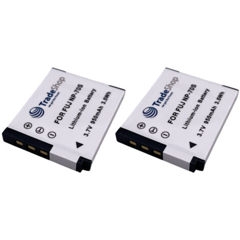 2x Trade-Shop Li-Ion Akku 3,7V / 950mAh kompatibel mit Fujifilm Instax Mini 99 Sofortbildkamera ersetzt NP-70S
