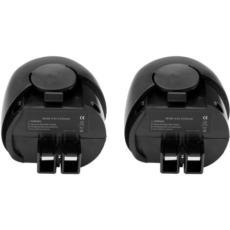 2x Trade-Shop Ni-MH Akku, 4,8V / 2100mAh für Metabo 00064000 Powermaxx 4.8 6.00059.50 600059510