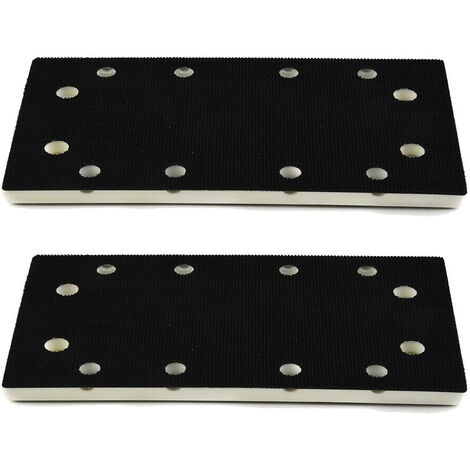 2x Trade-Shop Schleifschuh Schleifplatte Schleifpad 93 x 175 mm kompatibel mit Festool Rutschern Schwingschleifern wie RS 300 / Aluminium-Grundplatte