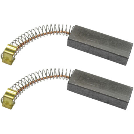 2x Trade-Shop Universal Motorkohlen Kohlebürsten Schleifkohlen 6,3x11x32mm für viele Miele, Numatic Staubsauger etc. / mit U-Bügel