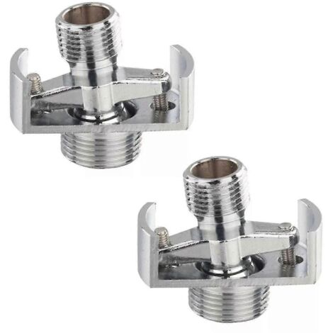 2x Tuyau d'arrivée de douche en cuivre à angle réglable avec pied incliné et courbé, vis d'angle excentrée [DB] - AquaForge