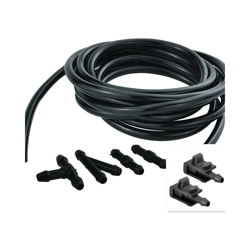 2x ugello lavavetri per parabrezza con tubo 2 m