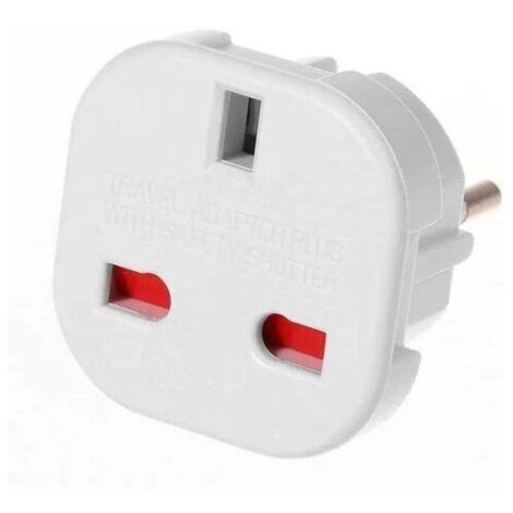 2x UK-zu-EU-Stecker-Adapterkabel (Weiß)