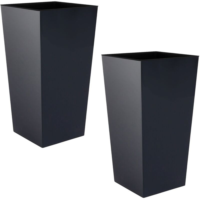 2x urbi high 2 litres, plastique, 12,6 x 20 cm de couleur anthracite