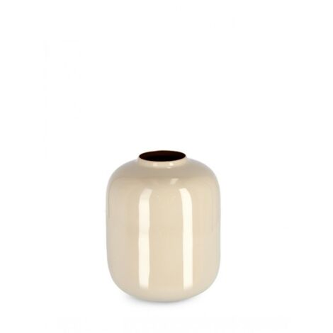 2x Vaso velma beige D.15x19h en metal