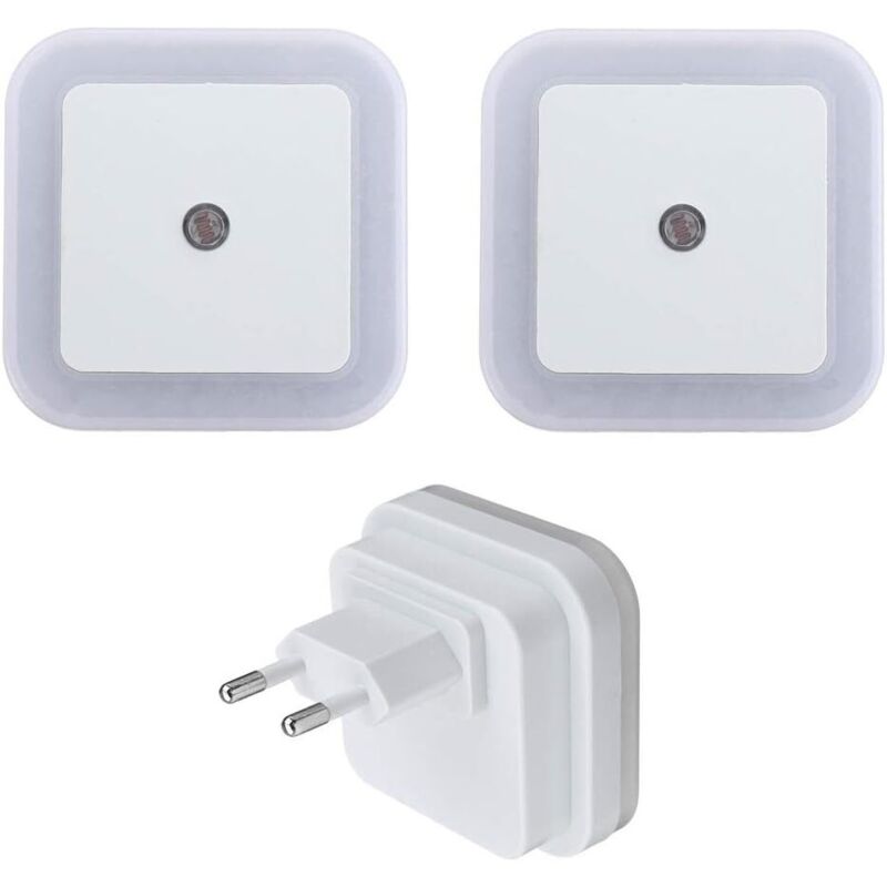 2x Veilleuse LED (2 pièces Blanc chaud) , Veilleuse à économie d'énergie avec capteur intelligent Marche/Arrêt automatique à brancher dans le mur 2x Veilleuse LED (2 pièces Blanc chaud) , Veilleuse à économie d'énergie avec capteur intelligent Marche/Arrêt automatique à brancher dans le mur
