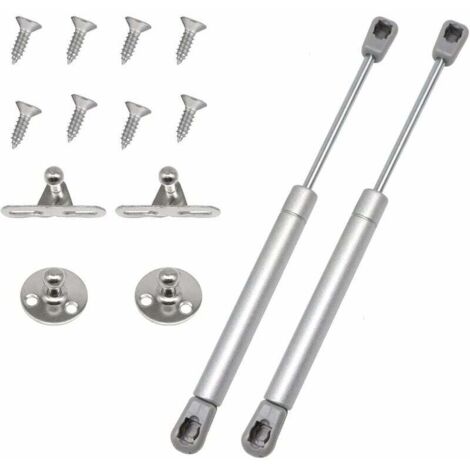 2x Vérin à gaz automatique gris Meuble Hydraulique Ressort Amortisseur Porte Bras Charnière, 60N