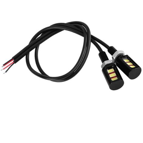 2x Vis LED 12V Universelles Ampoules Plaque d'Immatriculation Blanc pour Voiture Moto, Éclairage Vis à Vis de Plaque, Feu de Plaque LED Universel (190 caractères)