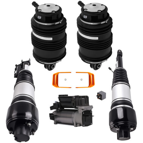 2x Vorne Federbein + 2x Hinten Luftbalg + Kompressor for Mercedes C219 E W211