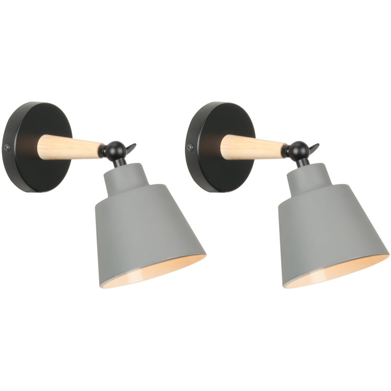Image of 2X Wall Light, Modern Wooden Wall&hellip;