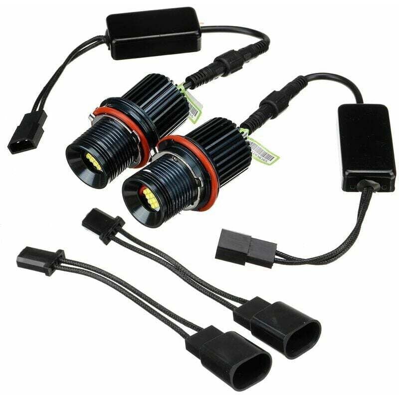 Image of 2X Weiß 80W LED Angel Eyes Halo-Ring Marker Birne Für BMW E39 E60 E53