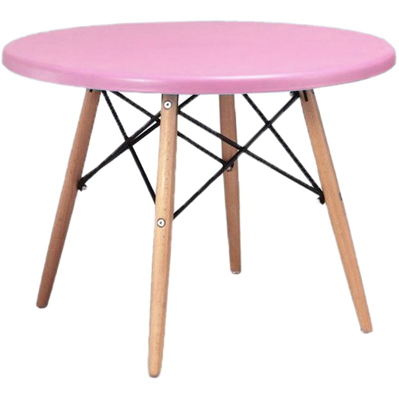 Mmilo Modern - 1x Children's Dining Table Safe Child-Proof, Pink
