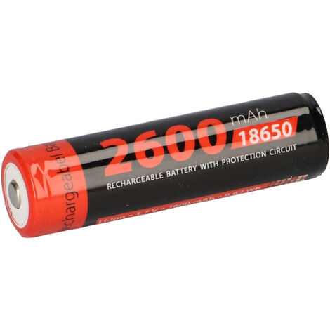 2x XCell Li-Ion 3,7V 2600mAh PCM Zelle 4/3 FA protected, for Flashlights 18650