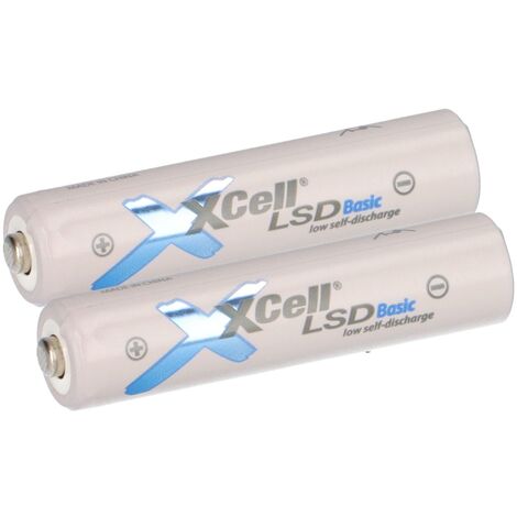 2x XCell Micro AAA Akku LSD Basic Ni-Mh 1,2V 800mAh Tray low self discharge Akku