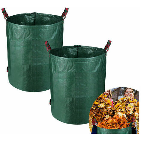 2X XXL Gartensack Polypropylen 272L 3 Griffe Laubsack Müll Gartensack
