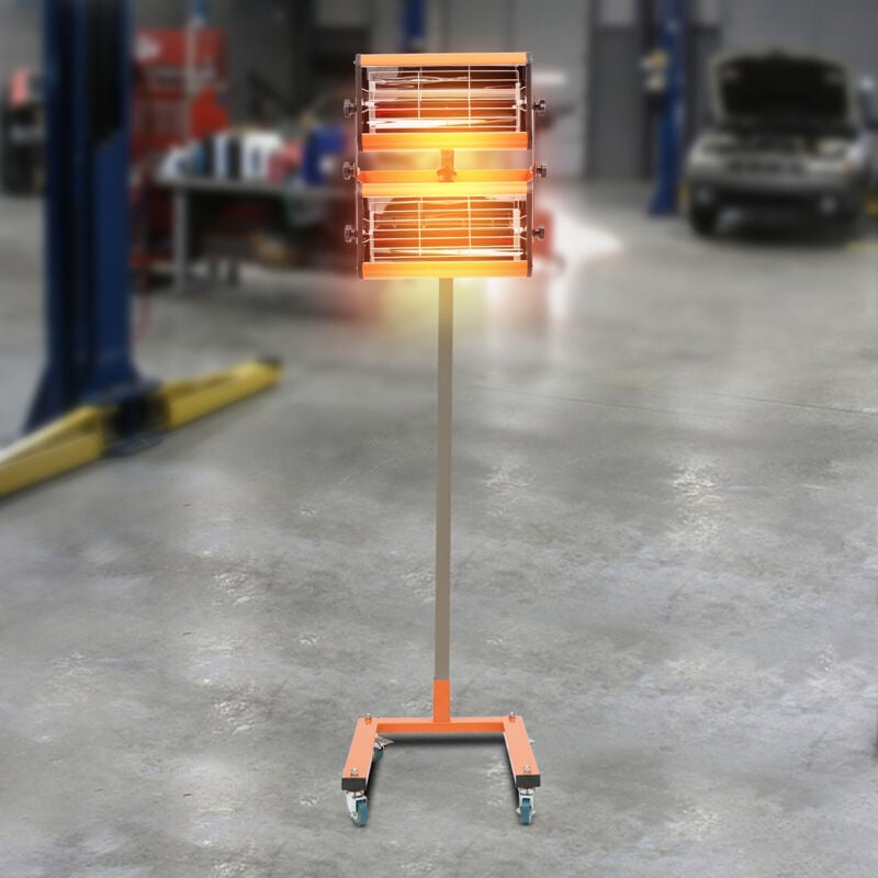 Gojoy - 2X1000W lampe de polymérisation de peinture infrarouge 220V chauffage infrarouge à ondes courtes voiture réparation de carrosserie