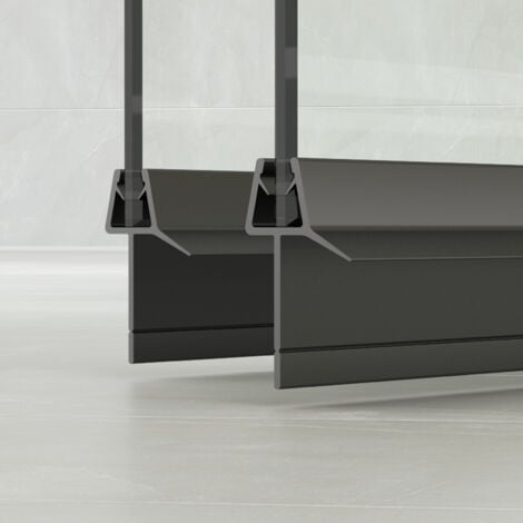 2x100cm Duschdichtung 5mm Schwarz für Duschtüren Badewanne Duschtür Dichtung Dusche Glastür Wasserabweisende