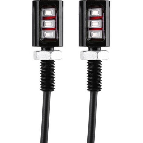 2x12V universel voiture moto plaque d'immatriculation vis boulon lumière lampe bleu LED.