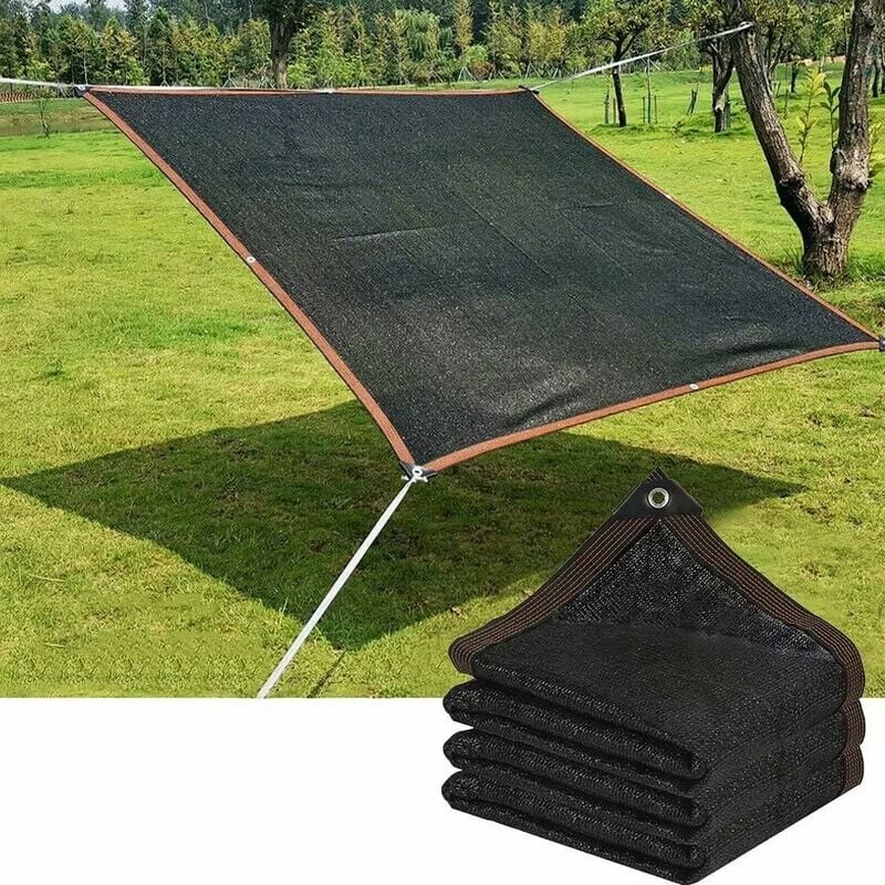 Linghhang - 2x2 mètres) Brise-soleil en polyéthylène haute densité pour terrasses de jardin Respirabilité jusqu'à 90-95% de protection uv - black