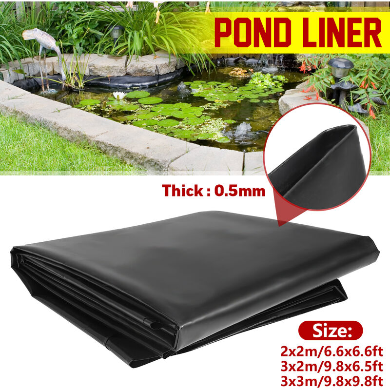 

2x2m espesor 0,5 mm revestimiento de estanque oferta especial piscina de peces revestimiento de estanque membrana